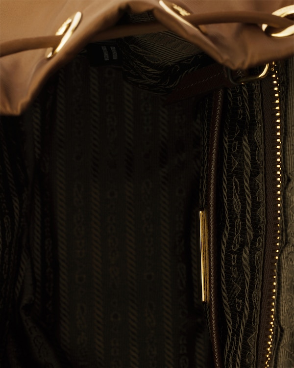 Small Re-Nylon backpack - Brandy Small Re-Nylon backpack - Brandy