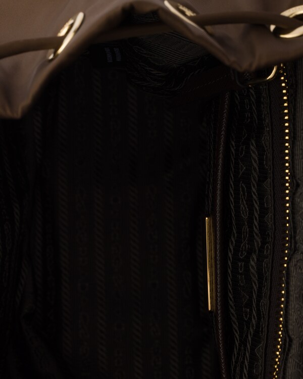 Small Re-Nylon backpack - Burnt Brown Small Re-Nylon backpack - Burnt Brown