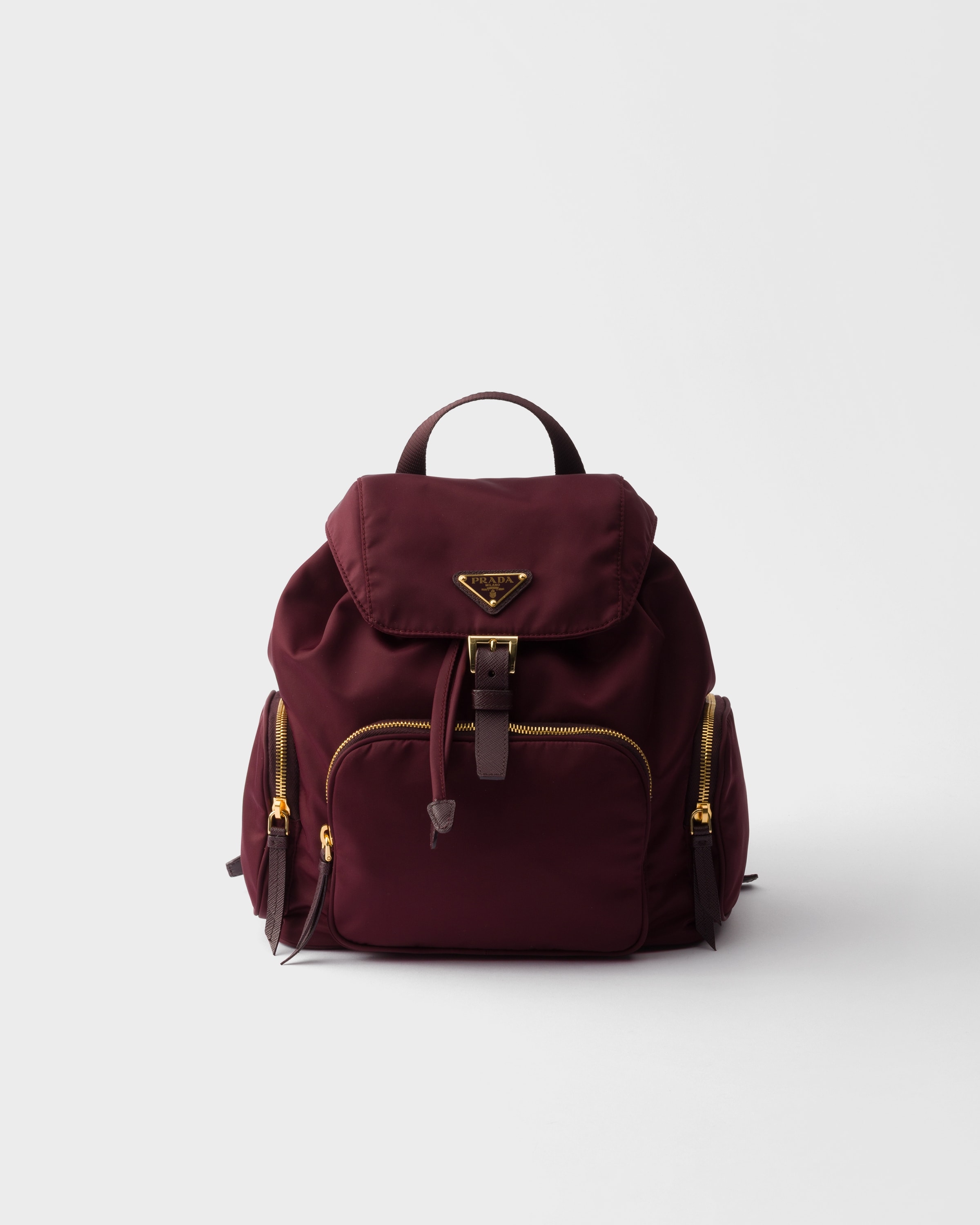 Burgundy Small Re-nylon Backpack | PRADA