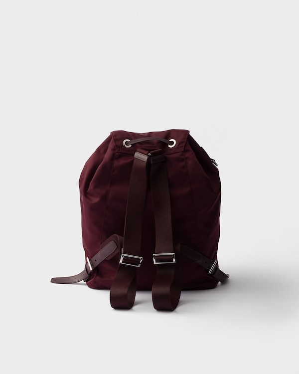 Small Re-Nylon backpack - Burgundy Small Re-Nylon backpack - Burgundy