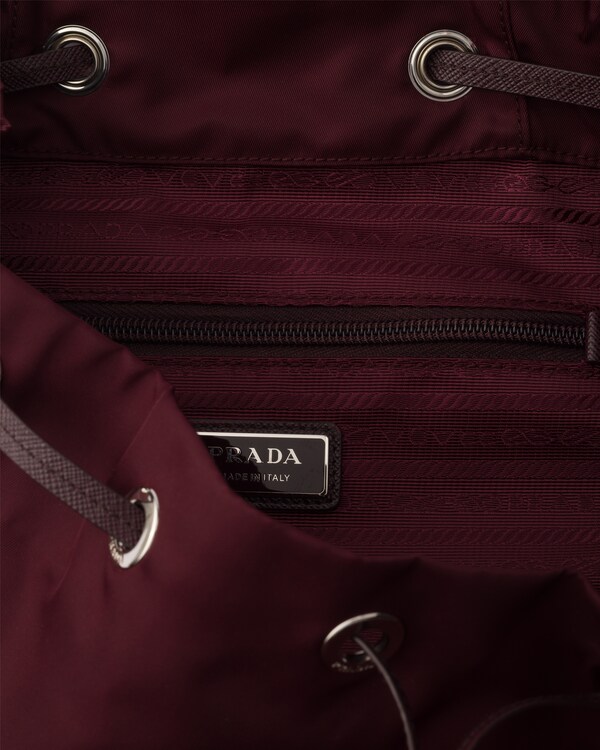 Small Re-Nylon backpack - Burgundy Small Re-Nylon backpack - Burgundy