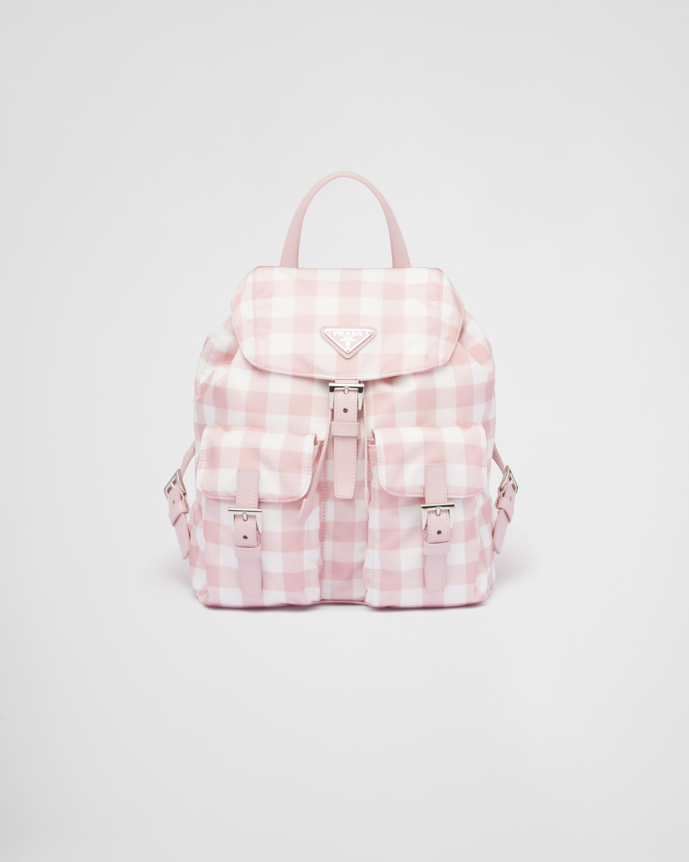 Small printed Re Nylon backpack