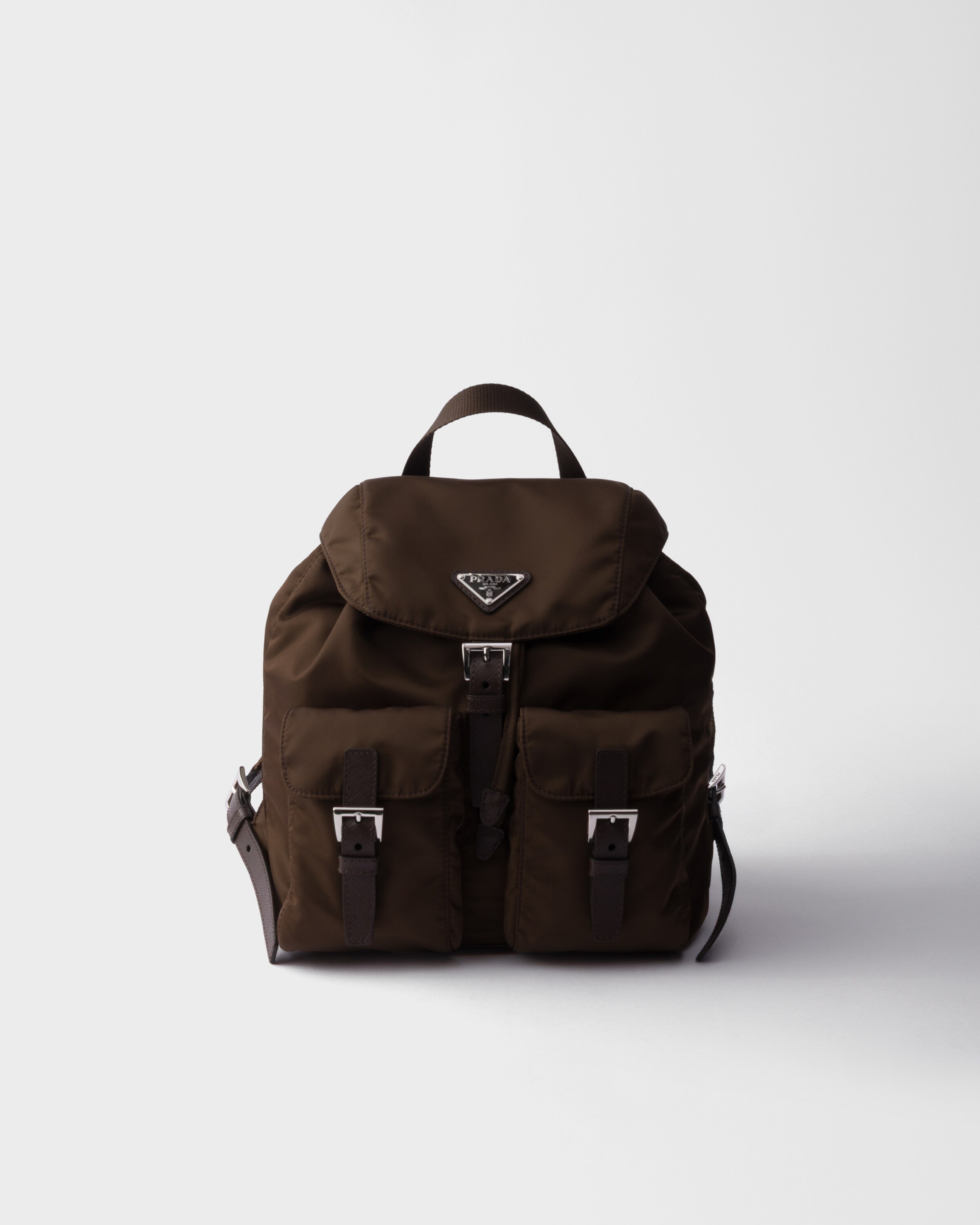 Prada Small Re-nylon Backpack, Woman, Sienna