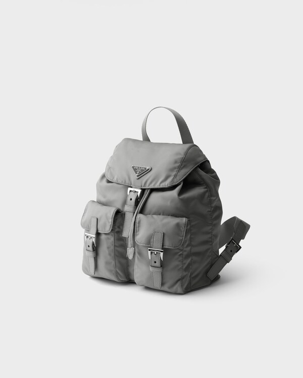 Small Re-Nylon backpack - Steel Gray Small Re-Nylon backpack - Steel Gray