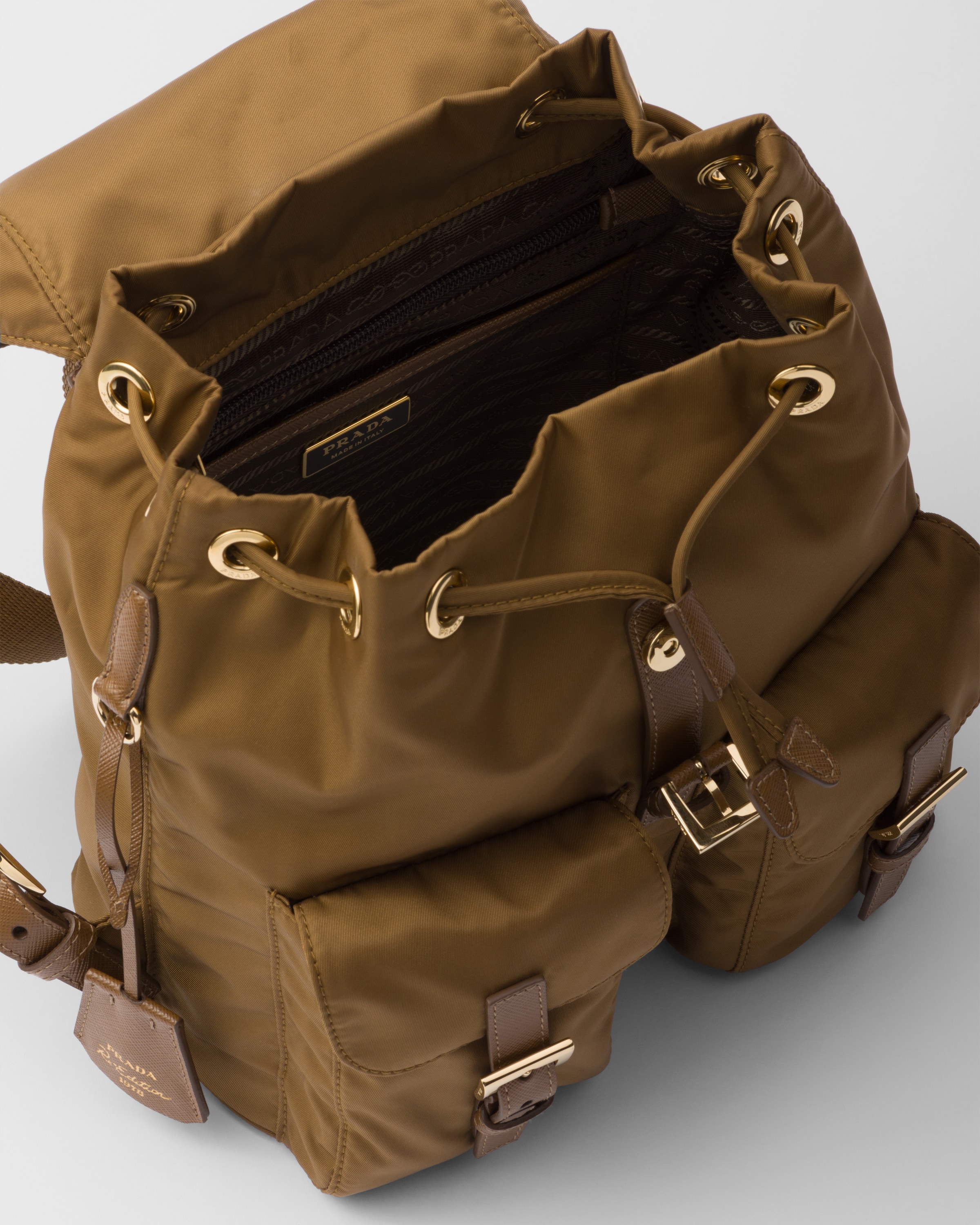 Prada backpack deals brown