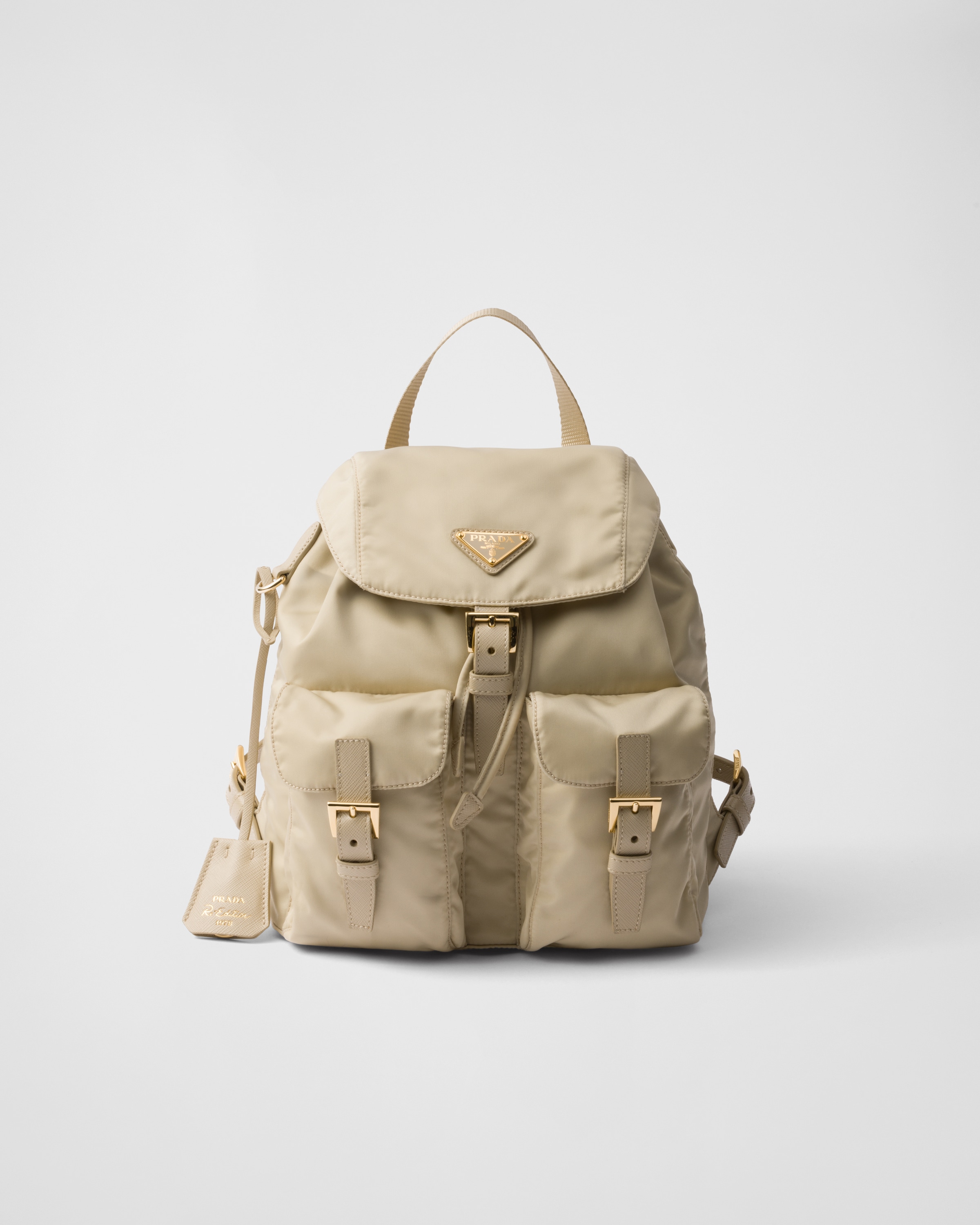 Prada Re-edition 1978 Small Re-nylon Backpack In Desert