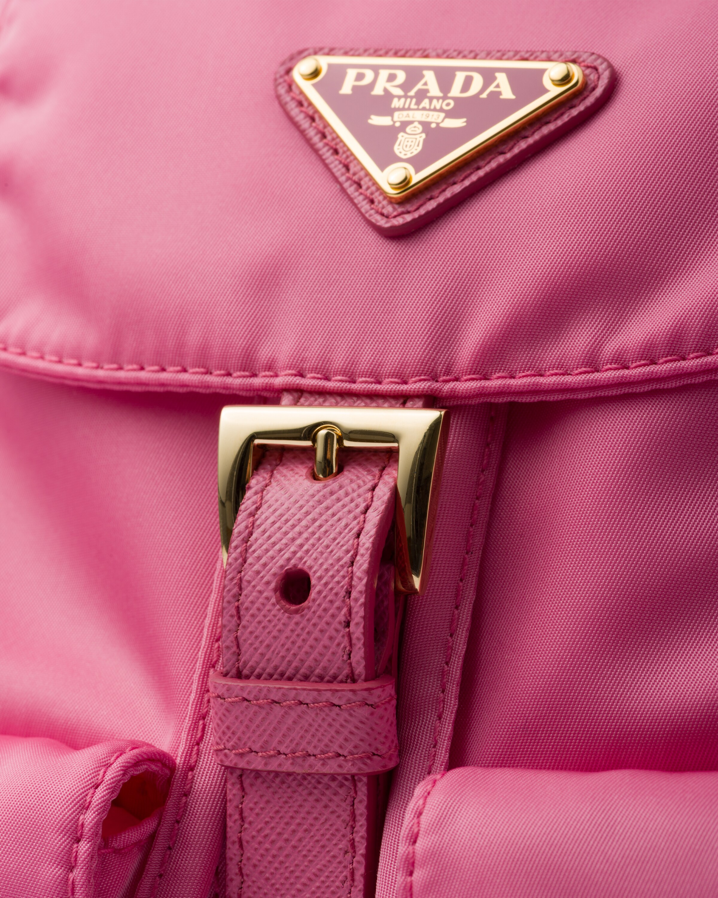 Pink prada nylon backpack new arrivals