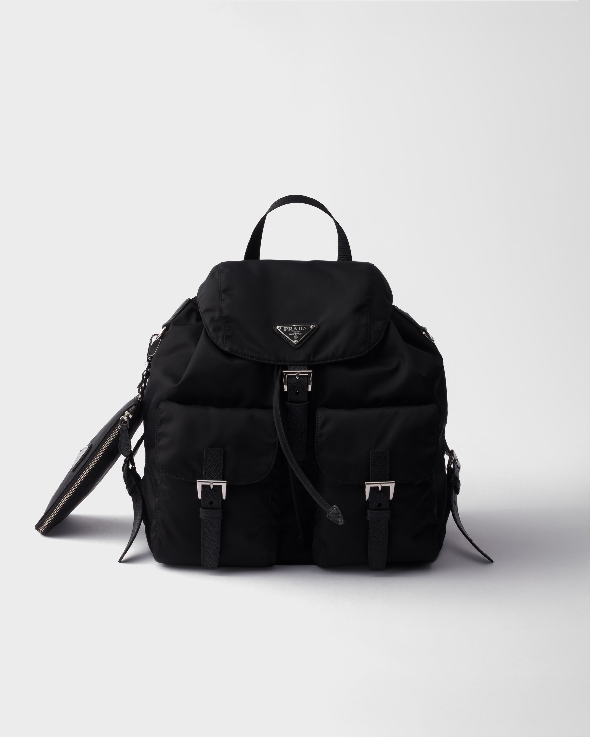 Prada Medium Re-nylon Backpack, Woman, Black