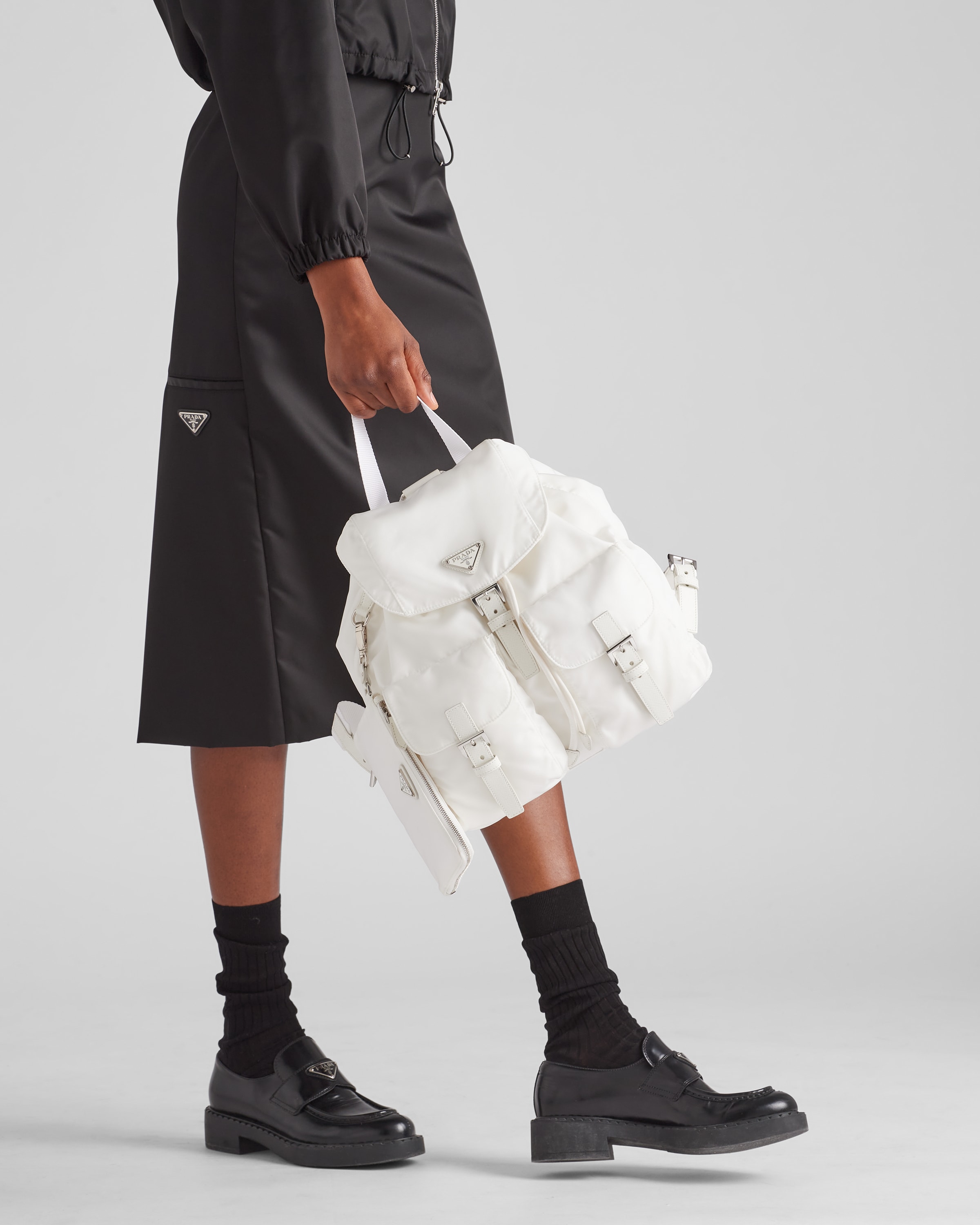 Prada best sale backpack white