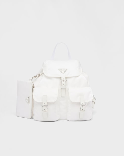 prada silver backpack