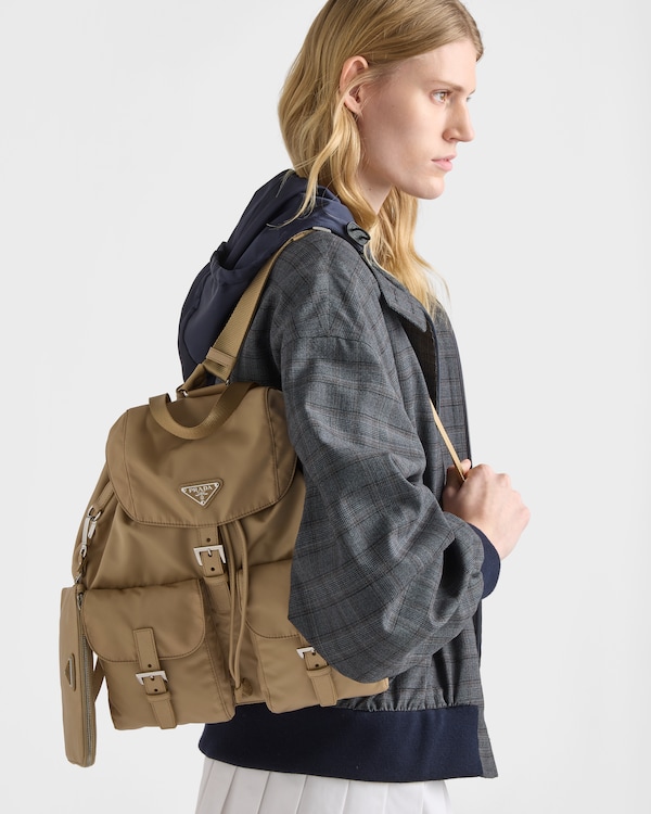 Medium Re-Nylon Backpack - Camel Brown Medium Re-Nylon Backpack - Camel Brown