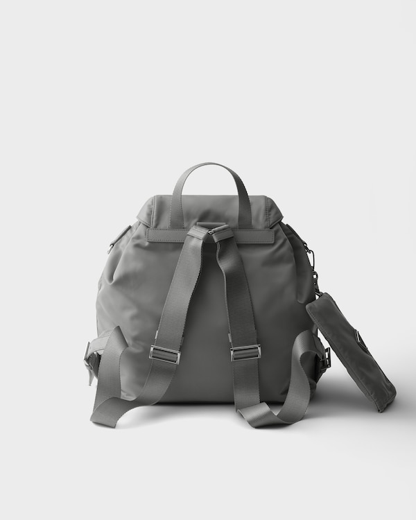 Medium Re-Nylon Backpack - Steel Gray Medium Re-Nylon Backpack - Steel Gray
