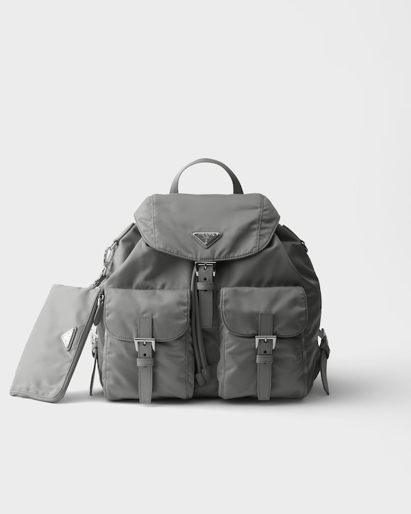 Medium Re-Nylon Backpack - Steel Gray Medium Re-Nylon Backpack - Steel Gray