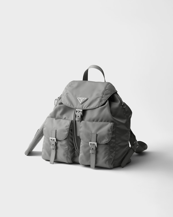Medium Re-Nylon Backpack - Steel Gray Medium Re-Nylon Backpack - Steel Gray