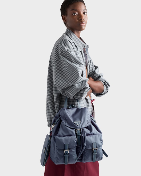 Medium Re-Nylon Backpack - Aviation Blue Medium Re-Nylon Backpack - Aviation Blue