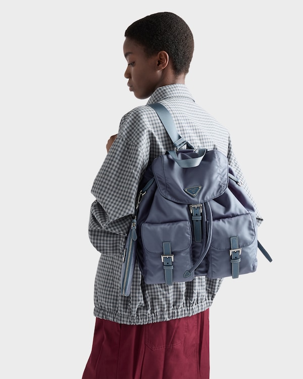 Medium Re-Nylon Backpack - Aviation Blue Medium Re-Nylon Backpack - Aviation Blue