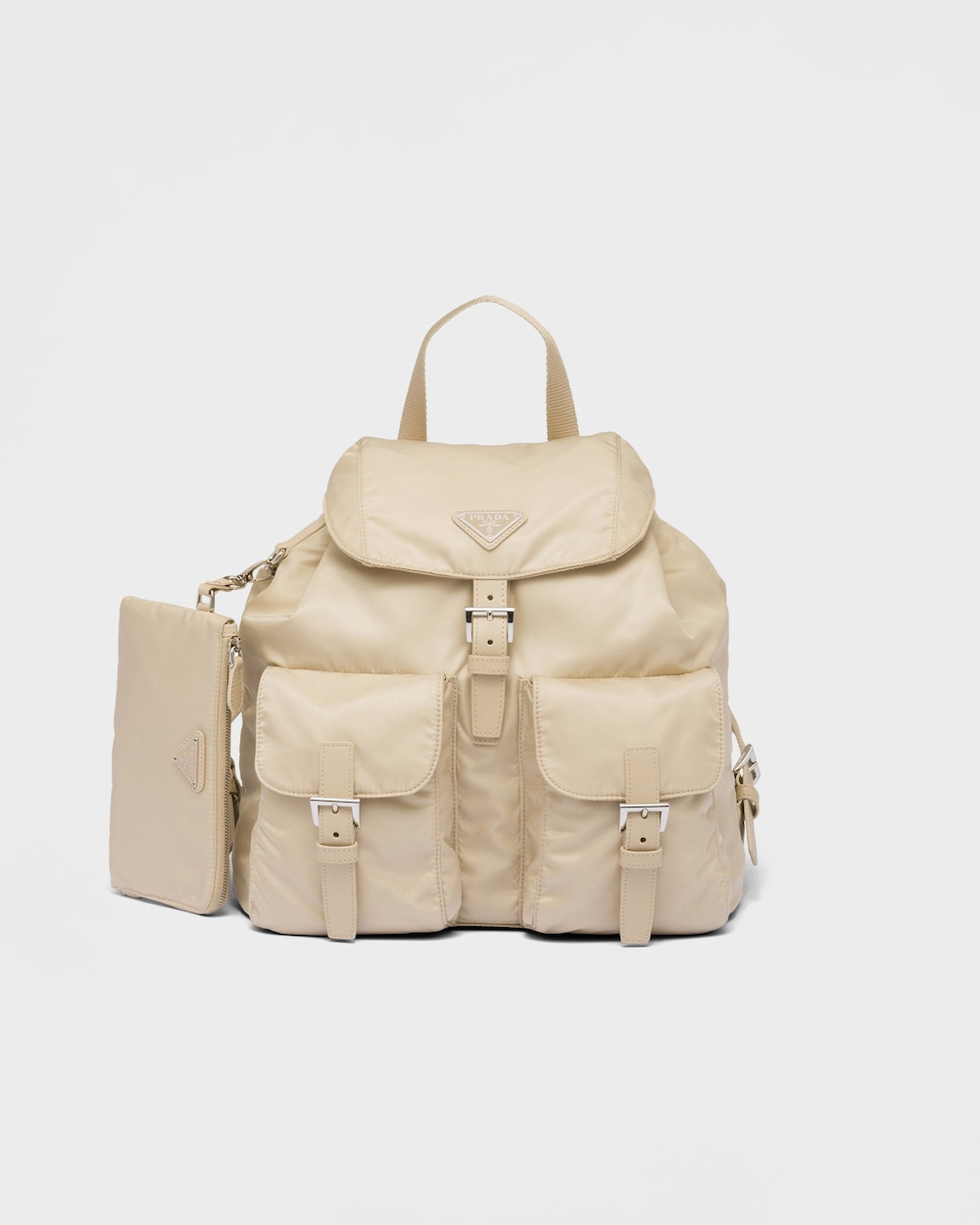 Medium Re Nylon Backpack With Pouch