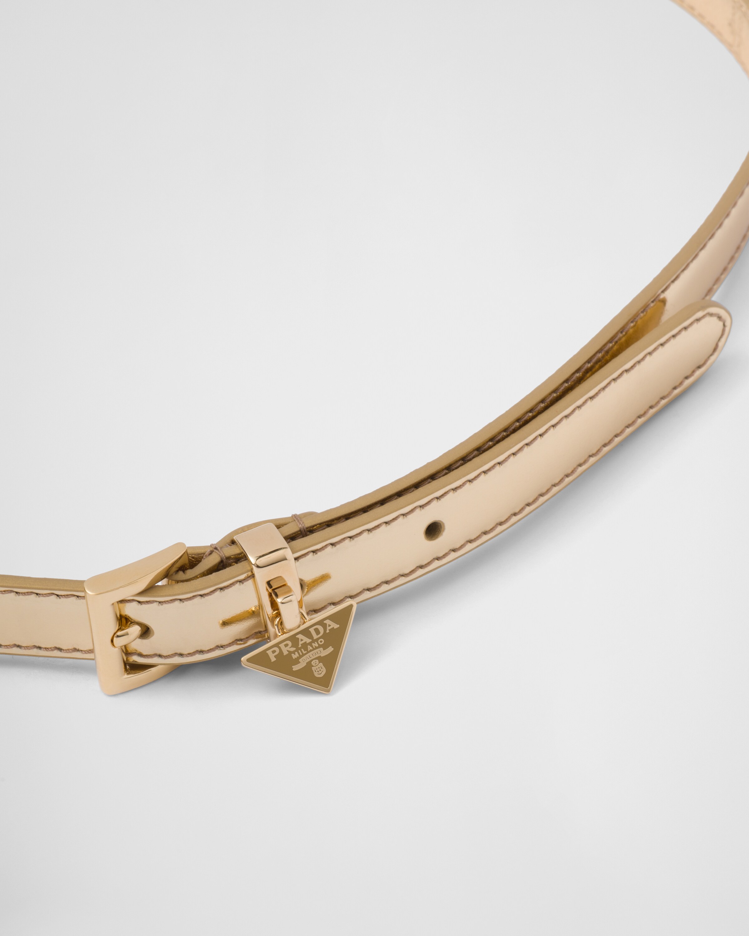 Prada Gold Leather Regular Belt main image 0