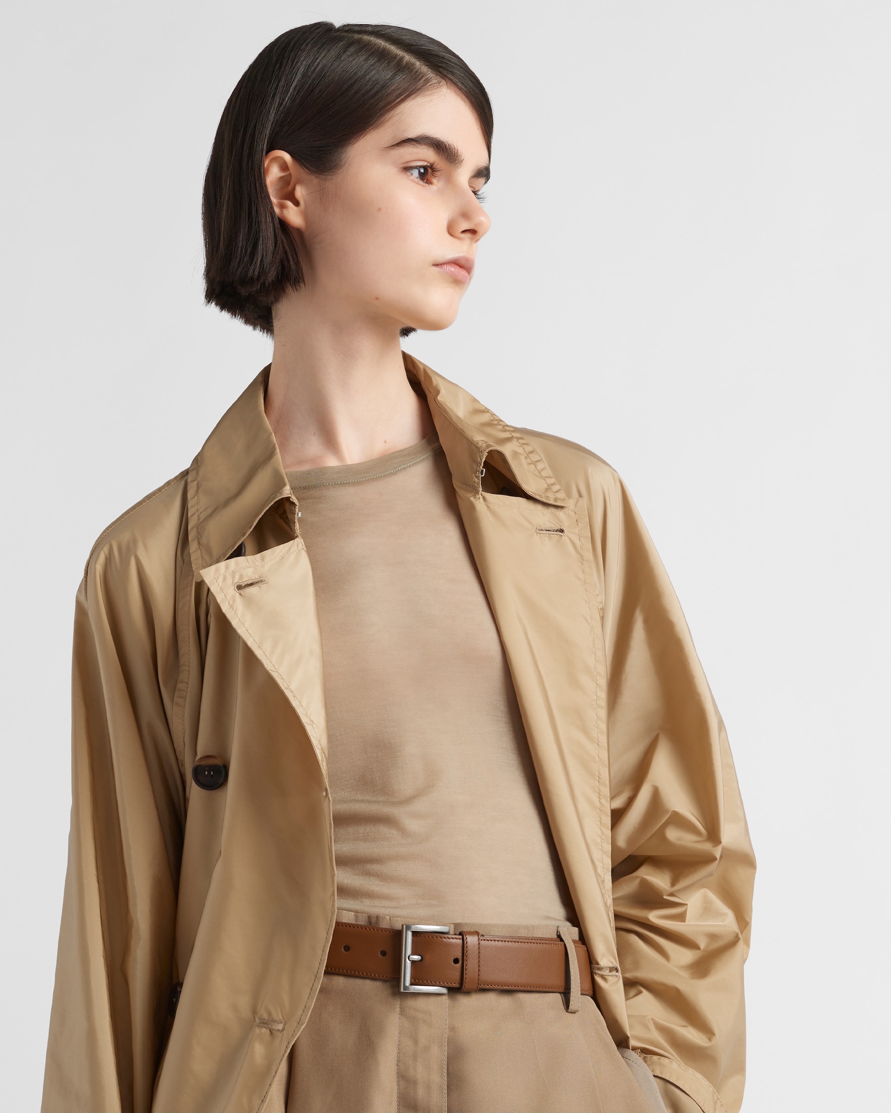 PRADA 25S BELT 15 MM IN BROWN CALFSKIN 571357