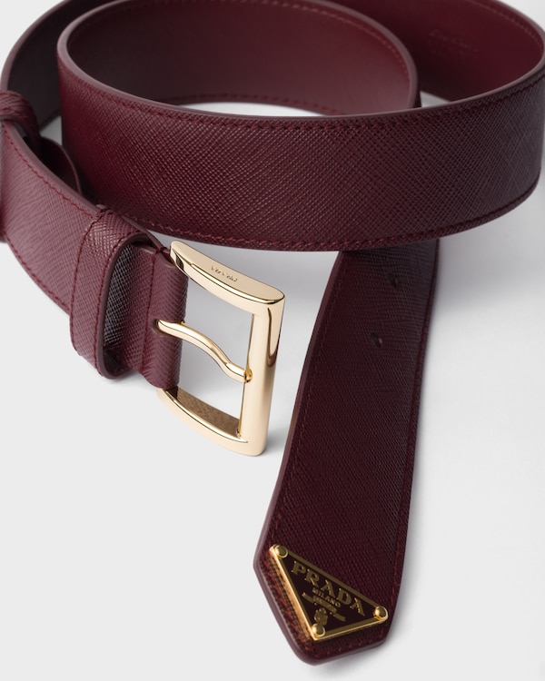 Cinturón de piel Saffiano Cinturón de piel Saffiano