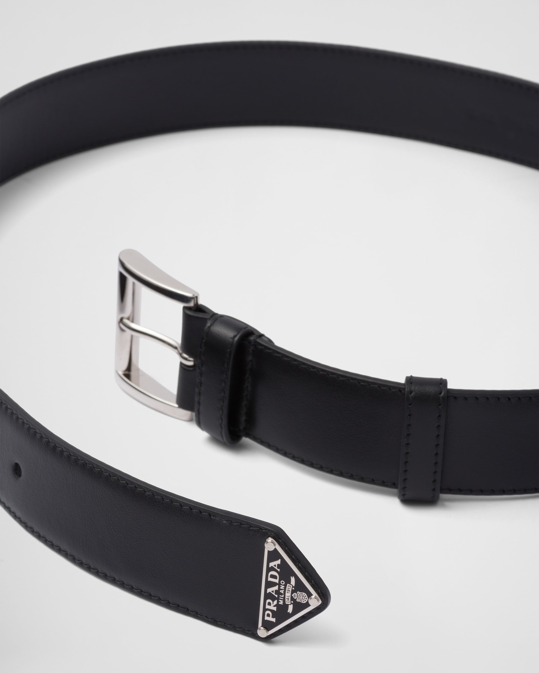 Prada Black Calfskin Regular Belt