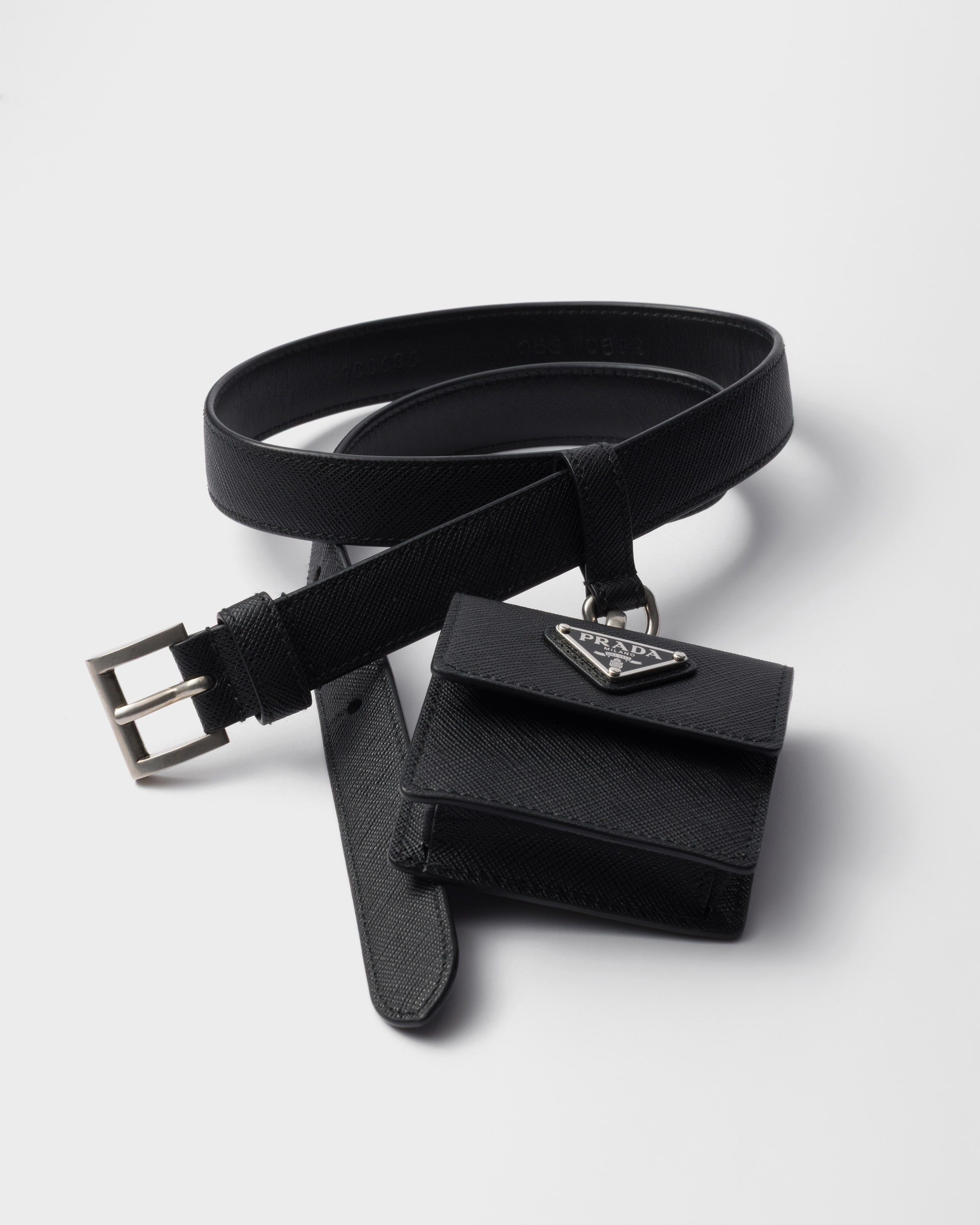 プラダ PRADA PRADA ベルト 1CC499 053 レザー 三角ロゴ メタル