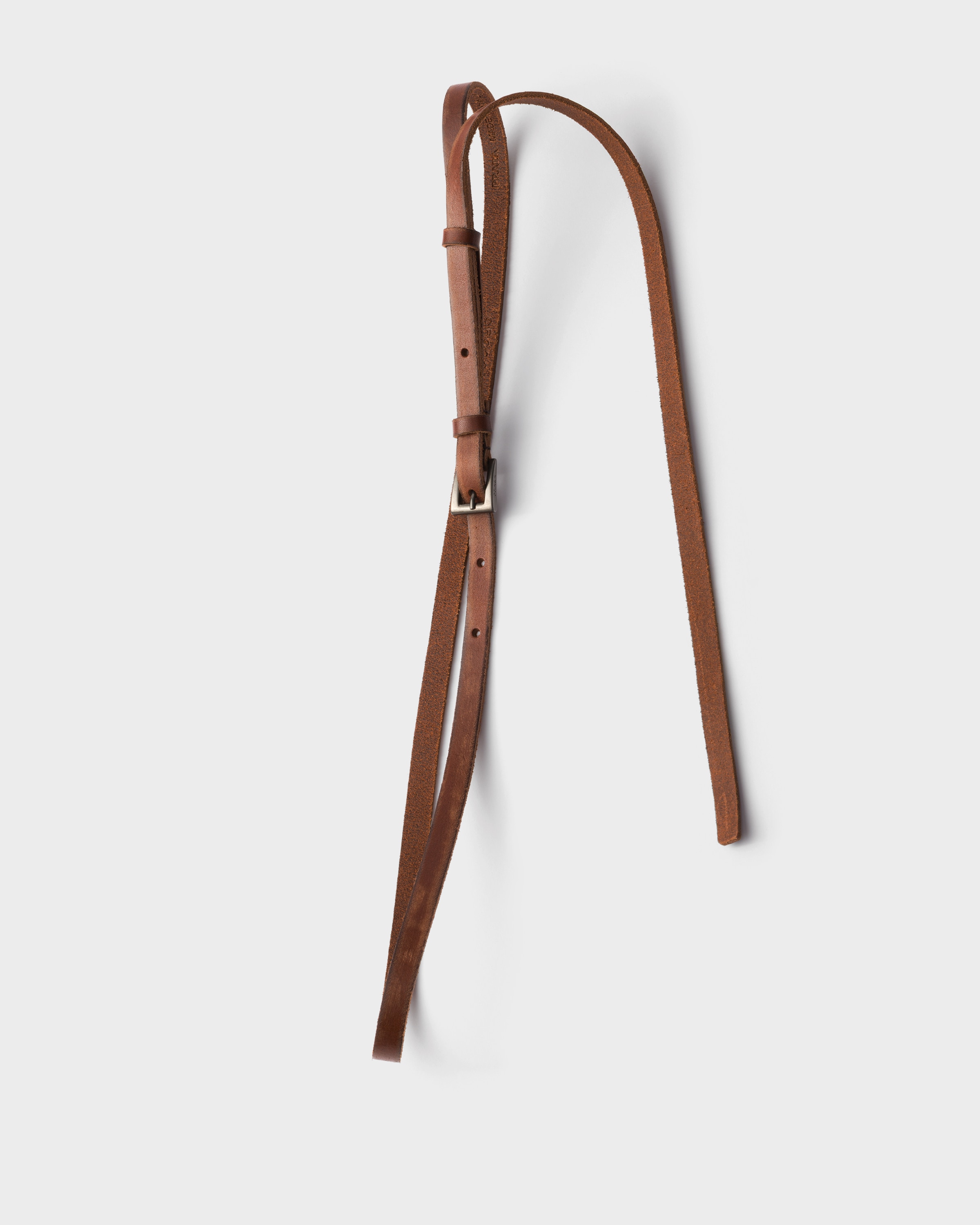 Narrow leather belt