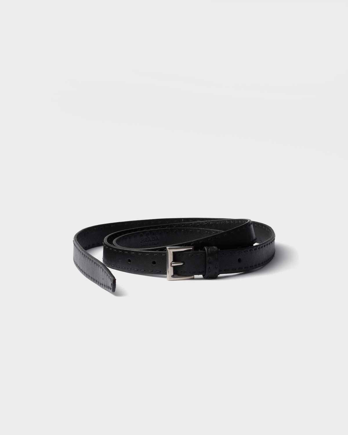 Antiqued leather belt