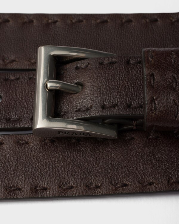 Antiqued leather belt - Coffee Antiqued leather belt - Coffee