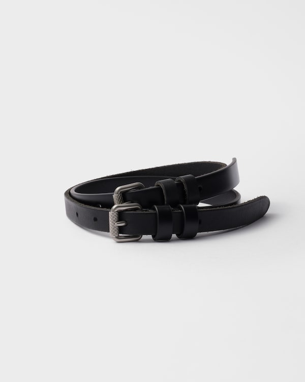 Black Leather belt | PRADA