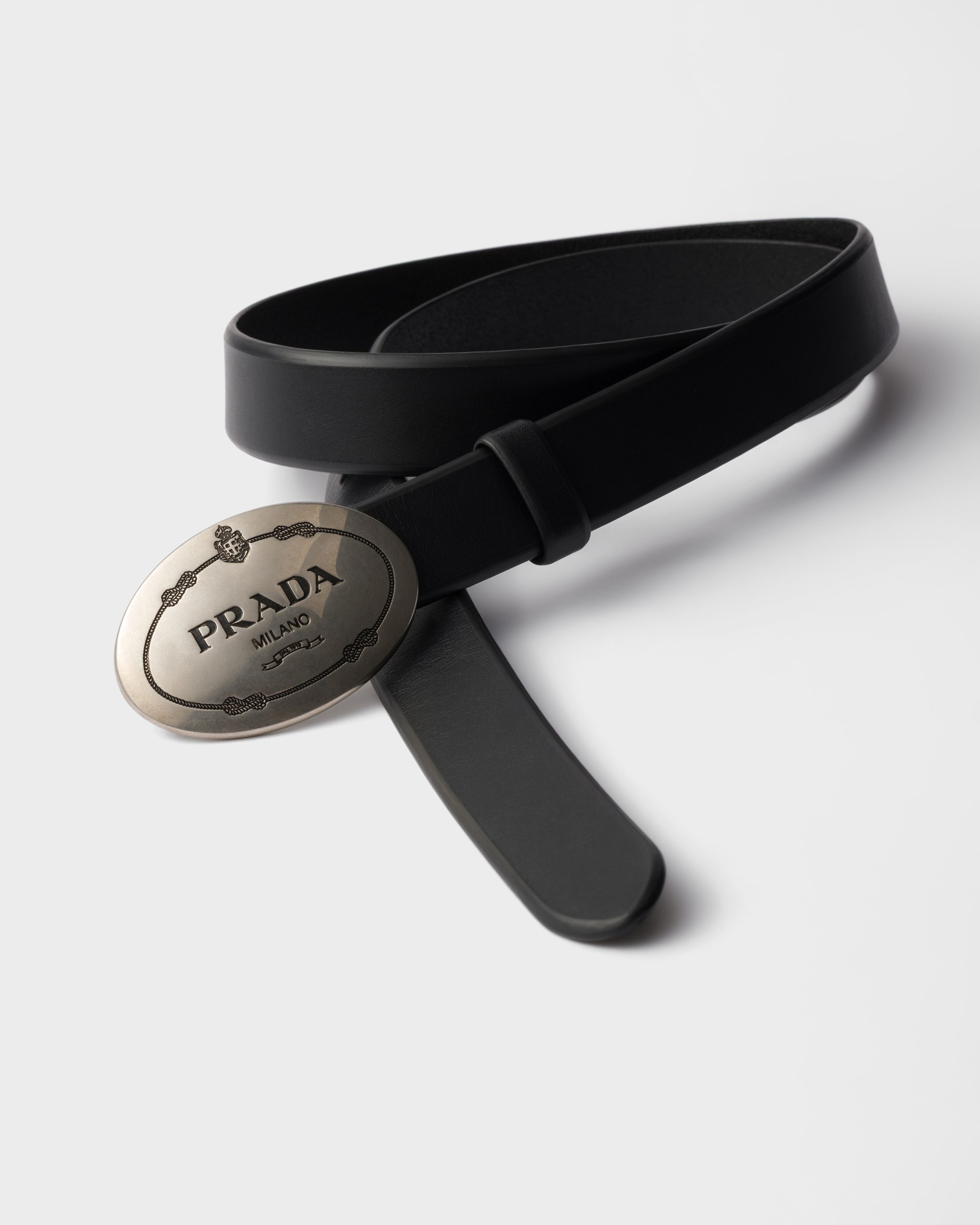 ブラック レザー ベルト | PRADA - 日本