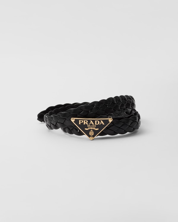 Black Nappa leather bracelet | PRADA