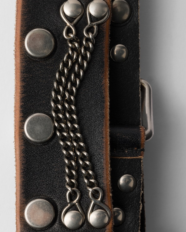 Studded leather belt Studded leather belt