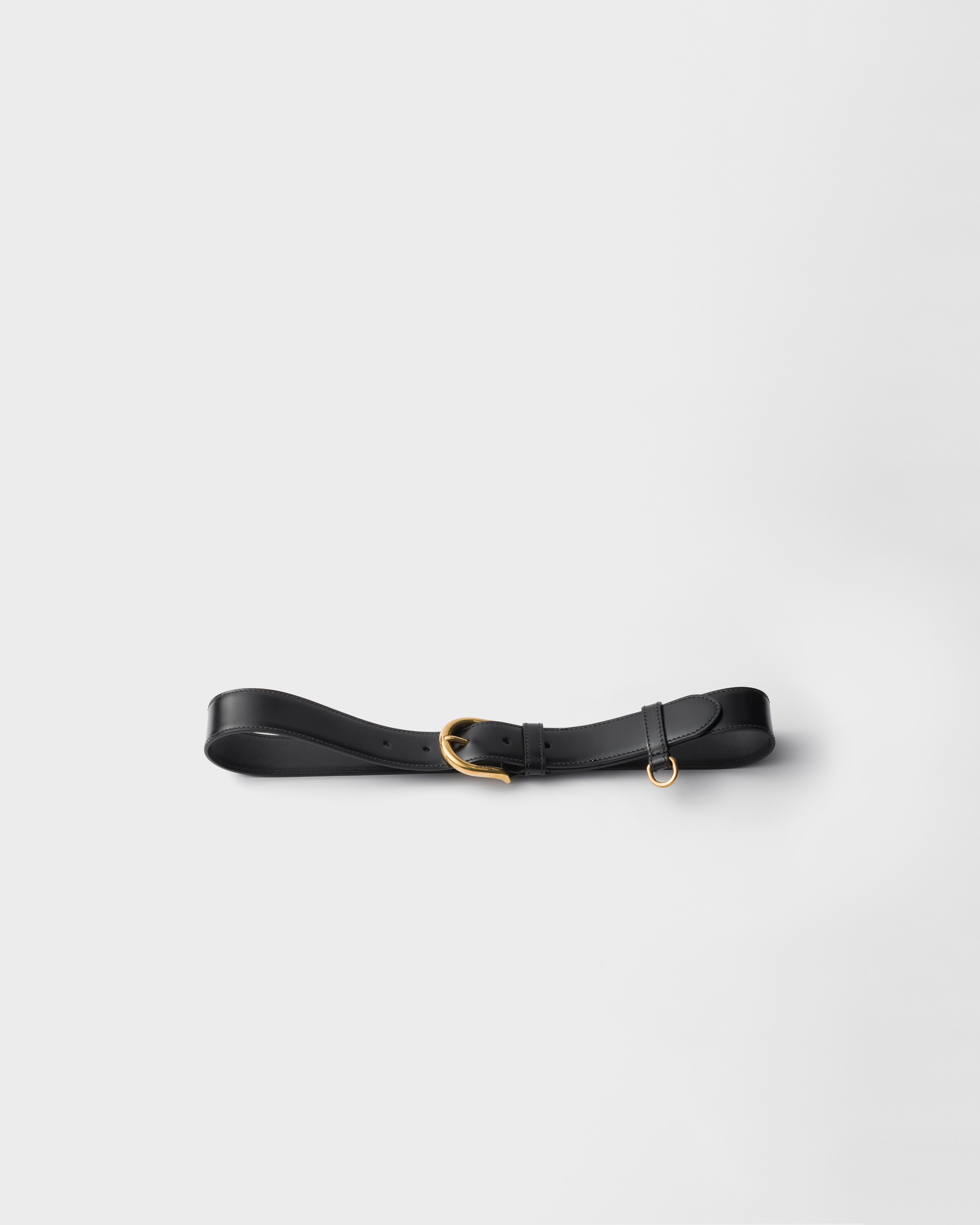 Prada Leather Belt, Woman, Black, Size 75