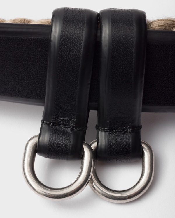 Leather and cord belt - Black Leather and cord belt - Black