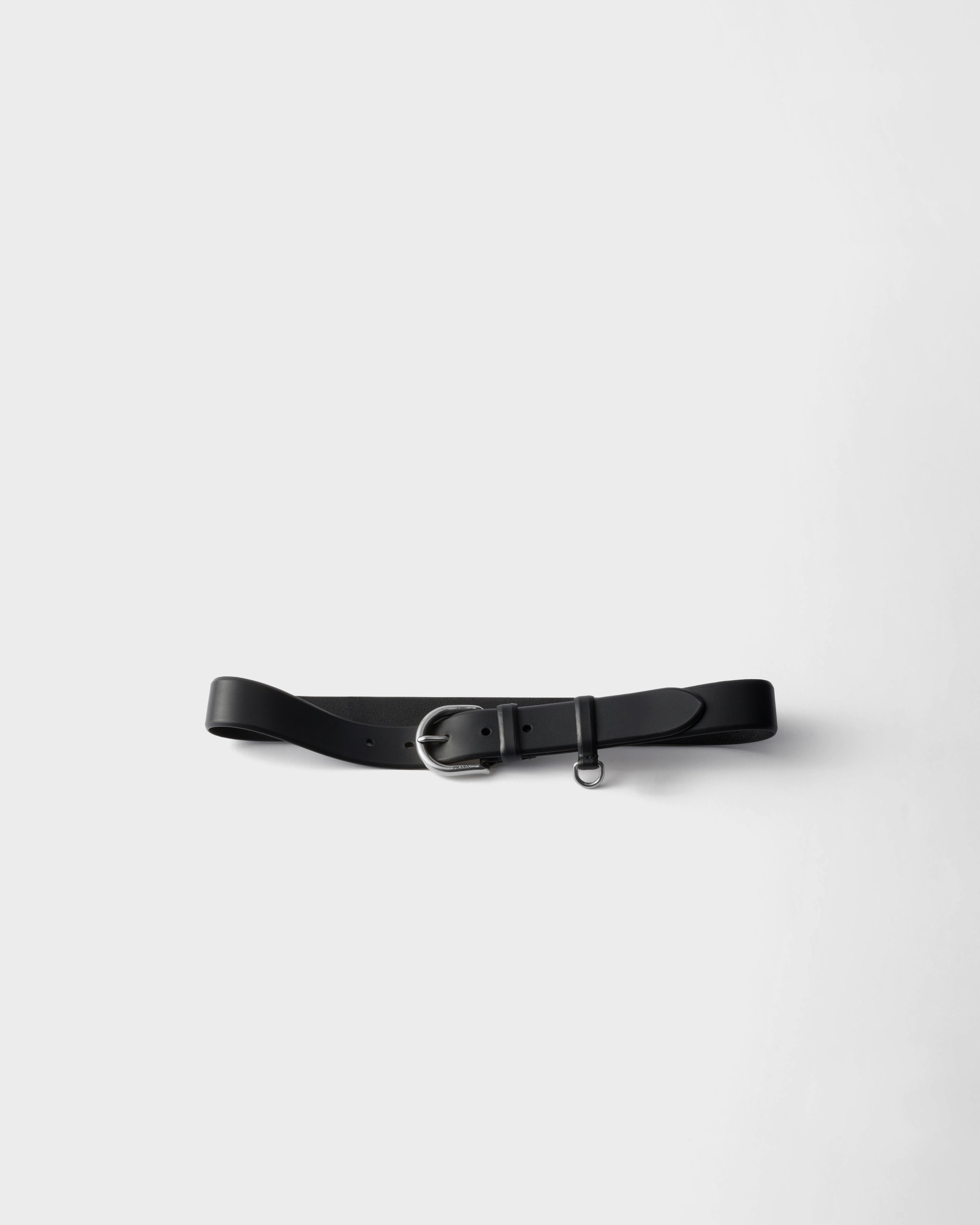Prada Leather Belt, Woman, Black, Size 90
