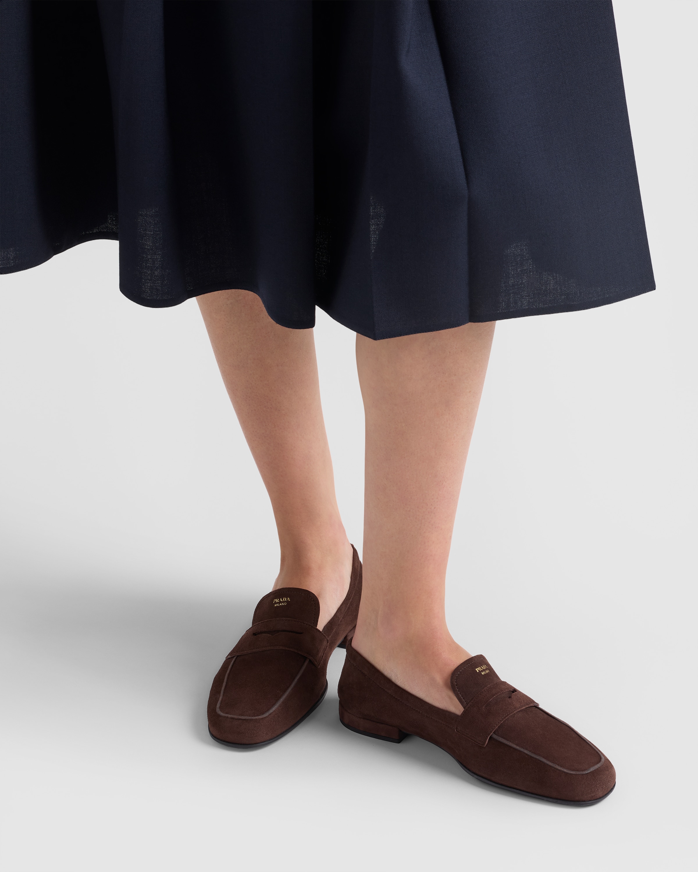 Shuffle antiqued suede loafers