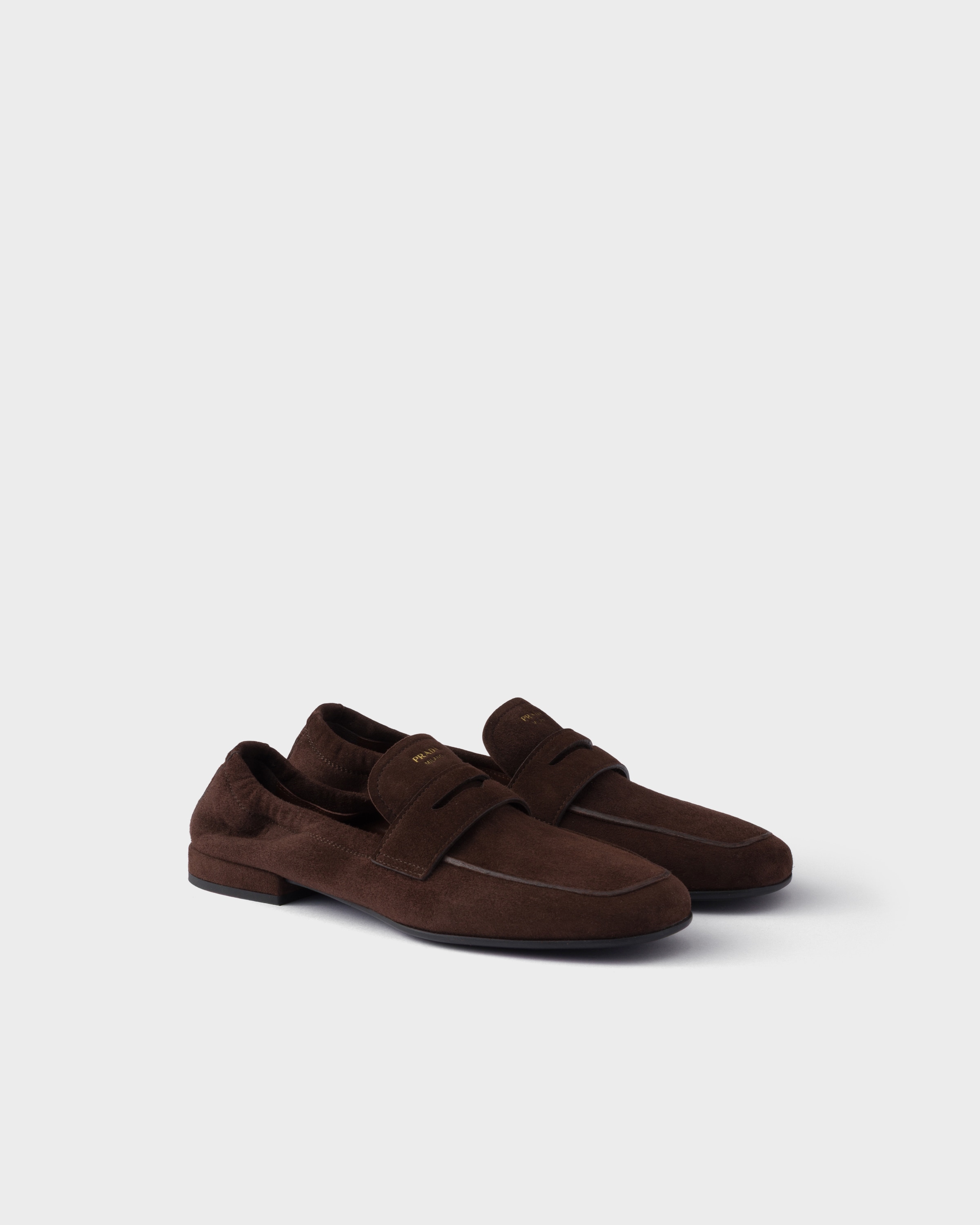Prada Shuffle Loafer Aus Antikisiertem Wildleder