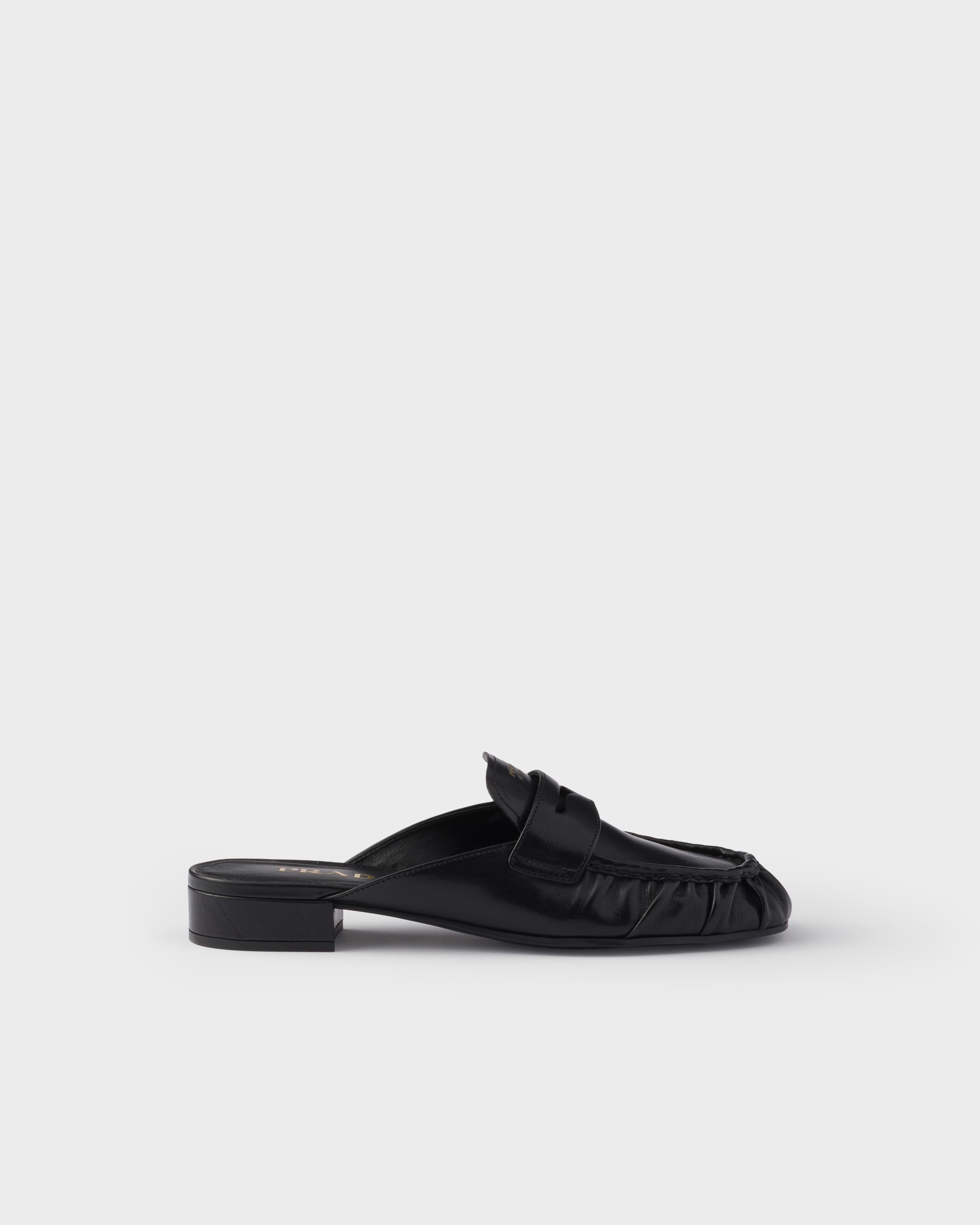 Black Leather Mules | PRADA - United States Black Leather Mules | PRADA - United States