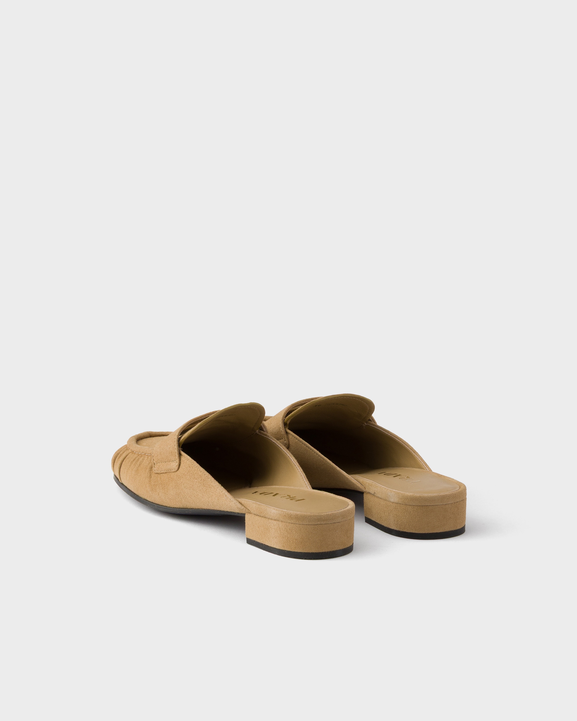 Ecru Suede Mules | PRADA - France