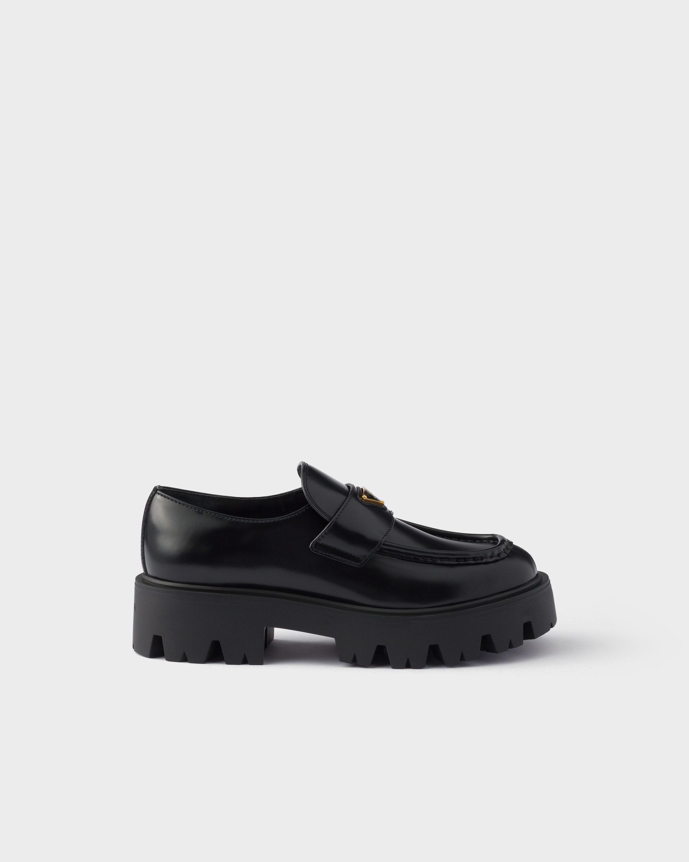 Prada Brushed leather loafers