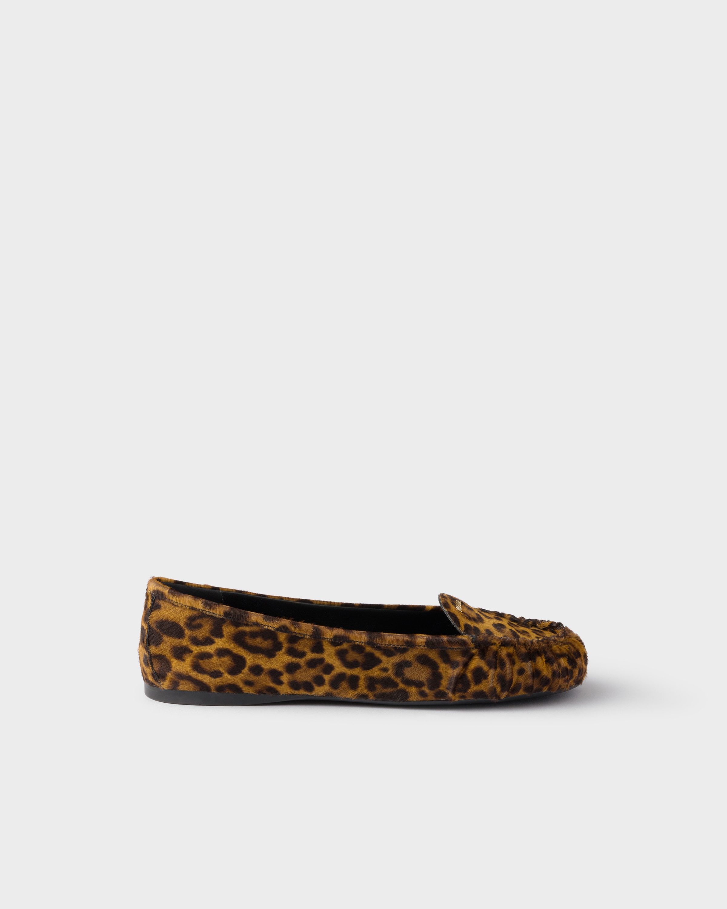 Prada Printed Leather Ballerinas In Multi