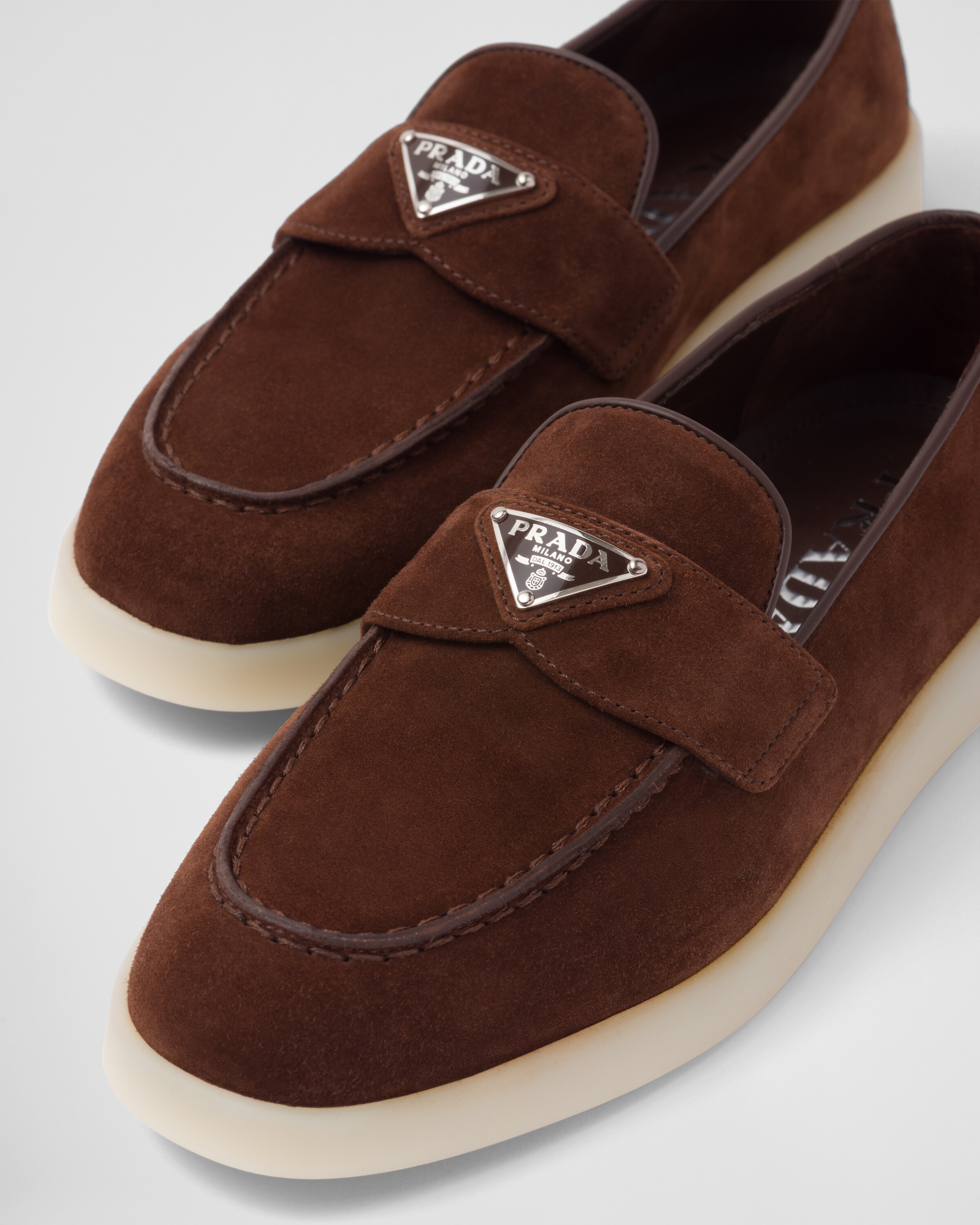 Prada suede loafers mens top