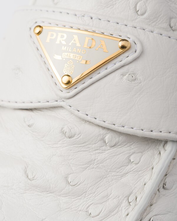 Ostrich leather loafers - White Ostrich leather loafers - White