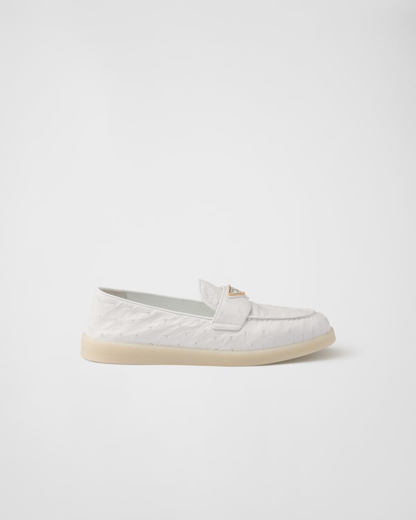 Ostrich leather loafers - White Ostrich leather loafers - White