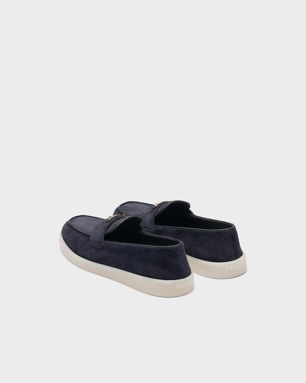 Mocassins en cuir suédé - Bleu Mocassins en cuir suédé - Bleu