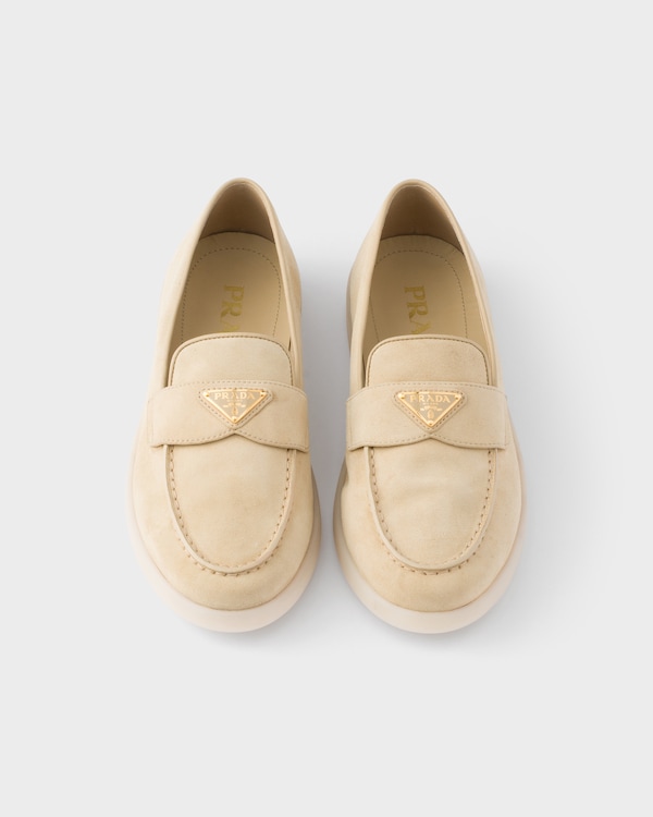 Suede leather loafers - Ecru Suede leather loafers - Ecru