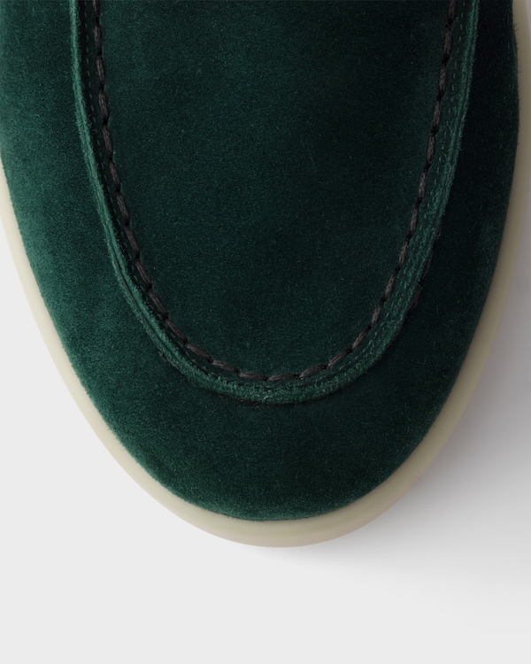 Suede leather loafers - Bottle Green Suede leather loafers - Bottle Green
