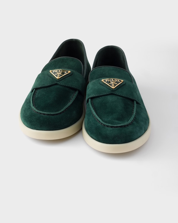 Suede leather loafers - Bottle Green Suede leather loafers - Bottle Green