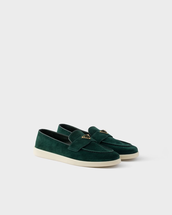 Suede leather loafers - Bottle Green Suede leather loafers - Bottle Green